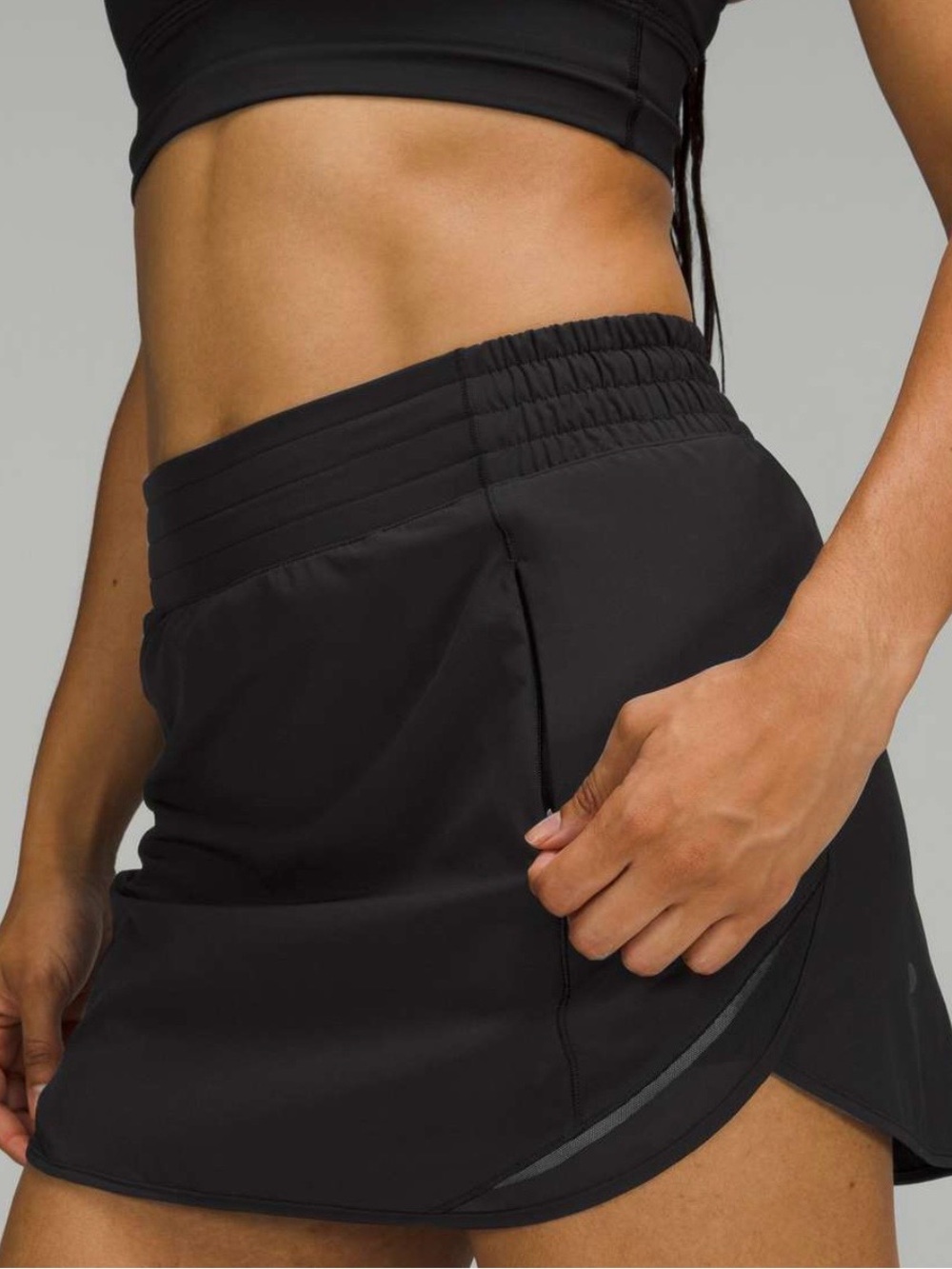 lululemon athletica Black Athletic Mini Skirt